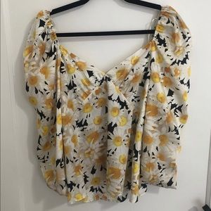 Zara sunflower top